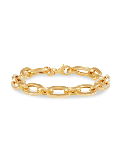 Saks Fifth Avenue Made In Italy Women's 14k Goldplated Sterling Silver Link Bracelet