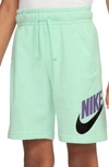 Nike Kids' Sportswear Club Athletic Shorts In Mint Foam/ Canyon Purple