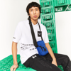 LACOSTE MEN'S LACOSTE X MINECRAFT PRINT CANVAS VERTICAL CROSSOVER BAG - ONE SIZE