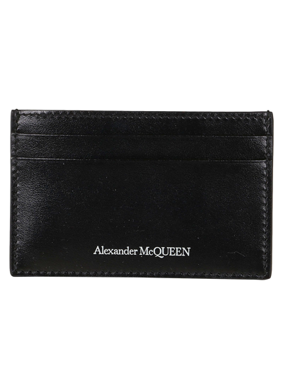 Alexander Mcqueen Men's Black Leather Card Holder