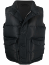 Alexander Mcqueen Padded Sleeveless Gilet In Black