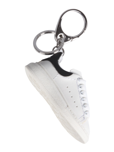 Alexander Mcqueen Key Ring With Oversize Sneakers In White