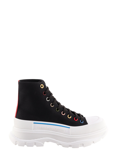 Alexander Mcqueen Black High Tread Slick Sneakers In Nero