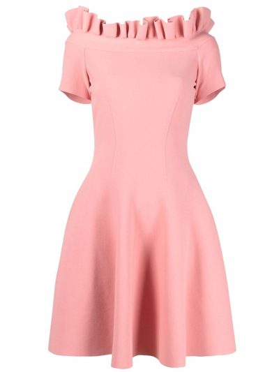 Alexander Mcqueen Womens Pink Viscose Dress
