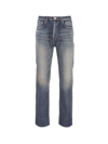 Balenciaga Dirty Blue Jeans In Blue