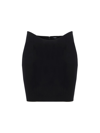 Balmain Curved-waist Fitted Skirt In Black