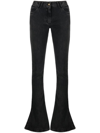 Balmain Low-rise Bootcut Jeans In Grey