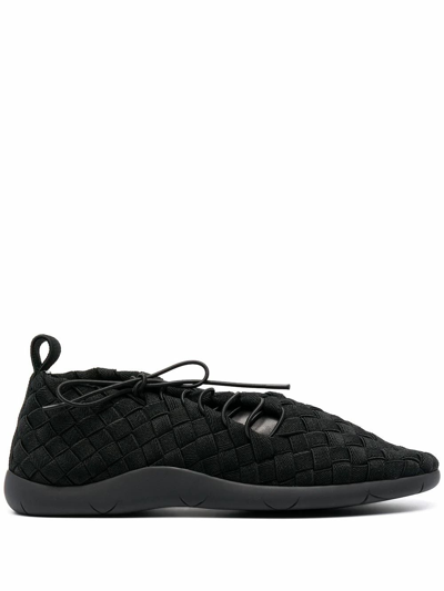 Bottega Veneta Men's  Black Polyester Sneakers