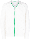 BOTTEGA VENETA BOTTEGA VENETA MEN'S WHITE POLYAMIDE CARDIGAN