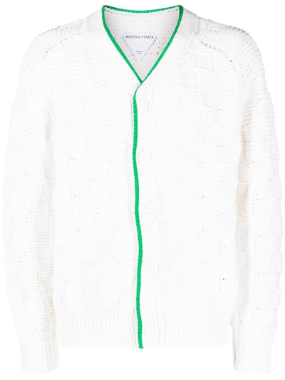 Bottega Veneta Men's White Polyamide Cardigan