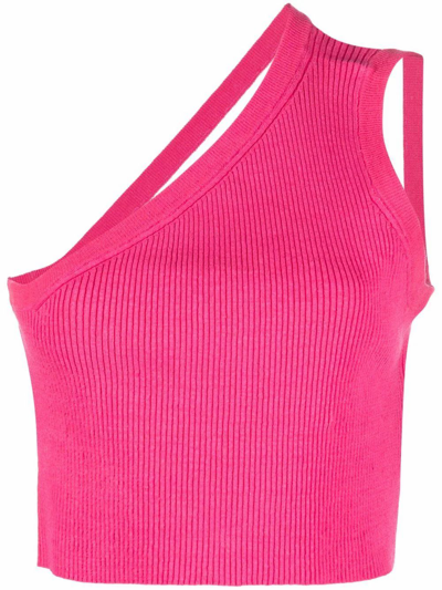 Jacquemus Women's Fuchsia Linen Top