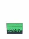 LOEWE LOEWE MEN'S GREEN LEATHER CARD HOLDER