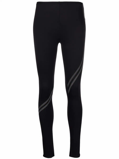 Loewe Printed Stretch-knit Leggings In Black