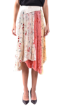 Moncler 2  1952 Woman Midi Skirt Light Yellow Size 8 Silk In Multicolor