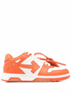 OFF-WHITE OFF-WHITE MEN'S ORANGE LEATHER SNEAKERS