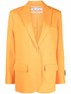 Off-white Orange Ailored Single-breasted Blazer In Orange