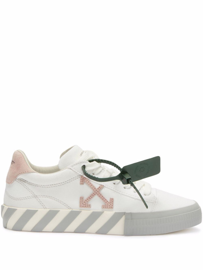 Off-white White & Pink Vulcanized Low-top Trainers