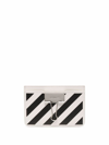 OFF-WHITE OFF-WHITE WOMEN'S WHITE LEATHER CARD HOLDER