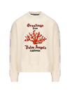PALM ANGELS PALM ANGELS MEN'S WHITE SWEATER