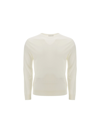 Prada Maglione In Lana Avorio  Uomo In White