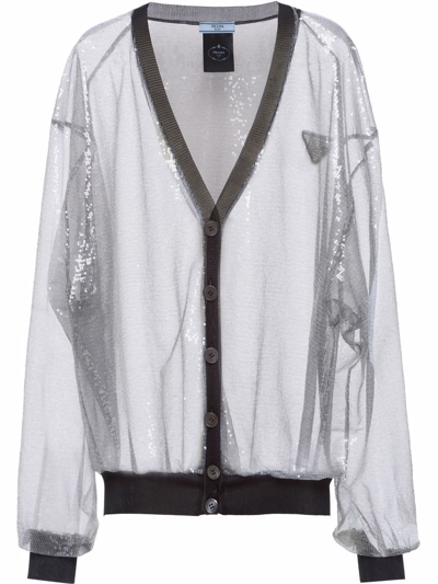 Prada Women's  Silver Nylon Shirt