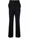 Valentino Black Wool Tailored Trousers In Black