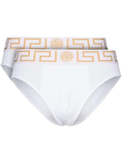 Versace Lingerie In White Cotton