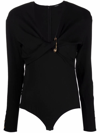 Versace Women's Black Viscose Bodysuit In Black
