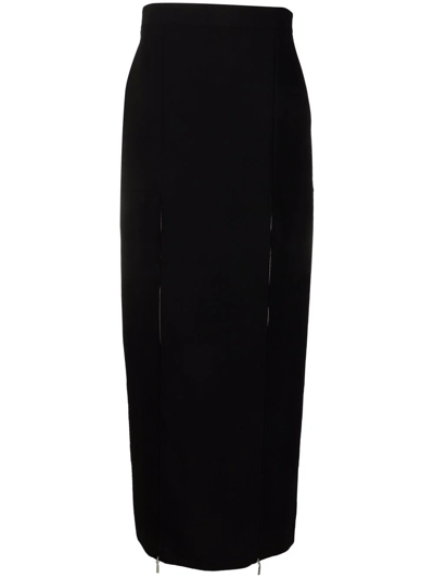 Nina Ricci Recycled Gabardine Straight Skirt In Black
