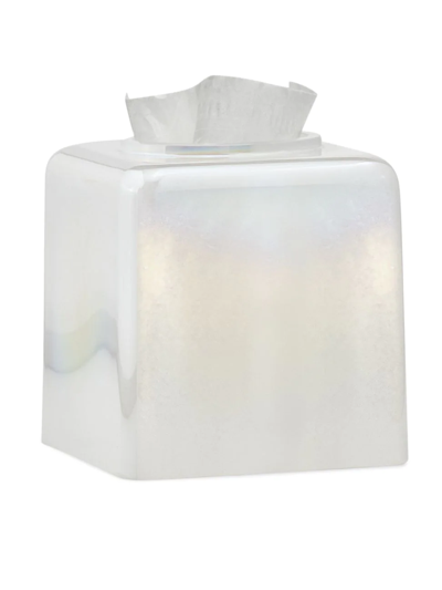 Labrazel Biella Opalescent Glass Tissue Cover In White Pearl