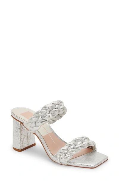 Dolce Vita Paily Braided Sandal In Silver