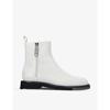 OFF-WHITE SPONGE-EFFECT SUEDE CHELSEA BOOT
