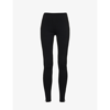 TOTÊME HIGH-RISE RIBBED-TRIM STRETCH-KNIT LEGGINGS