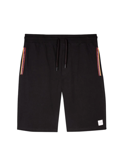 Paul Smith Drawstring Jersey Shorts In Black