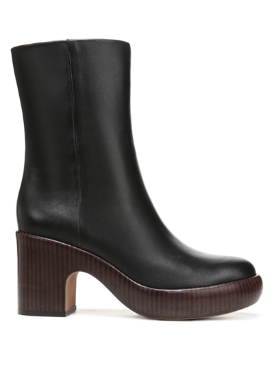 Vince Nicco Leather Clog Booties In Nocolor