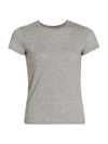 Vince Women's Cotton Crewneck T-shirt In Heather Grey