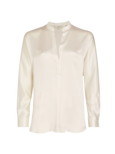 Vince Women's Silk Long-sleeve Blouse In Neutral