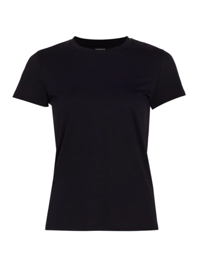 Vince Women's Cotton Crewneck T-shirt In Black