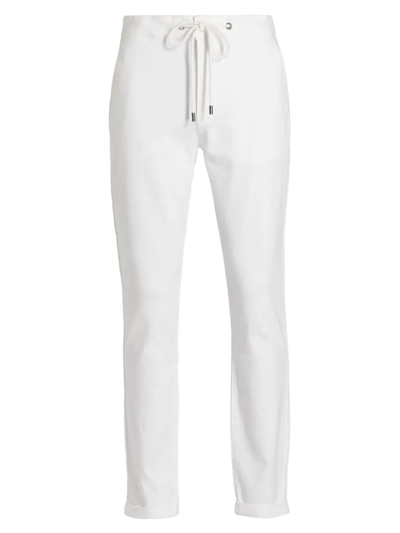Paige Fraser Drawstring-waistband Slim-fit Stretch-woven Trousers In White