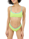 Frankies Bikinis Enzo Terry Bikini Bottom In Lime