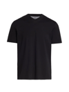 Brunello Cucinelli Cotton V-neck T-shirt In Black