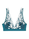 Wacoal Women's Instant Icon Bralette 810322 In Deep Teal/blue Glass
