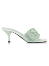 PRADA WOMEN'S CRYSTAL-EMBELLISHED MULES