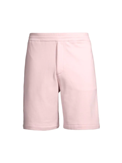 Alexander Mcqueen Man Pink Shorts With Selvedge Band In Ice Pink Mix