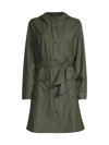 Rains Curve Hooded Rain Jacket In Green