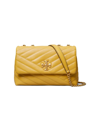 Tory Burch Kira Chevron Leather Shoulder Bag In Golden Sun