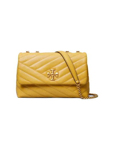 Tory Burch Kira Chevron Leather Shoulder Bag In Golden Sun