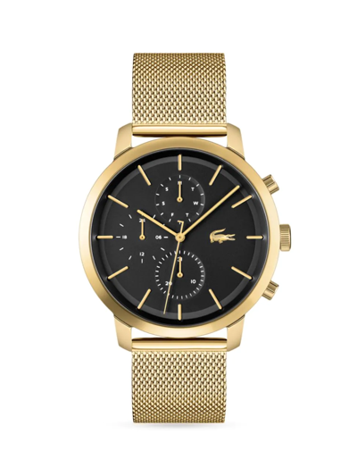 Lacoste Men's Replay Gold-tone Mesh Bracelet Watch 44mm