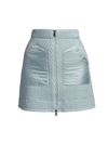 Moncler Women's Mainline Woven Miniskirt In Blue