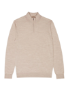 Reiss Blackhall Quarter-zip Sweater In Camel